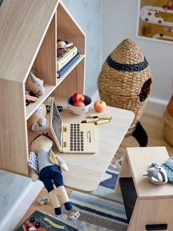 Bloomingville - Lai Wooden Wall Shelf With Desk