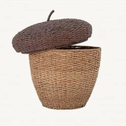 Bloomingville - Finus Acorn Basket In Seagrass 8 Bloomingville - Finus Acorn Basket In Seagrass