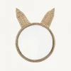 Sale Bloomingville - Holga Bunny Mirror In Natural Cane