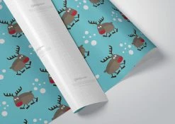 The LittleGreen Wrapping Company Reindeer & Robins Recyclable Wrapping Paper & Tags