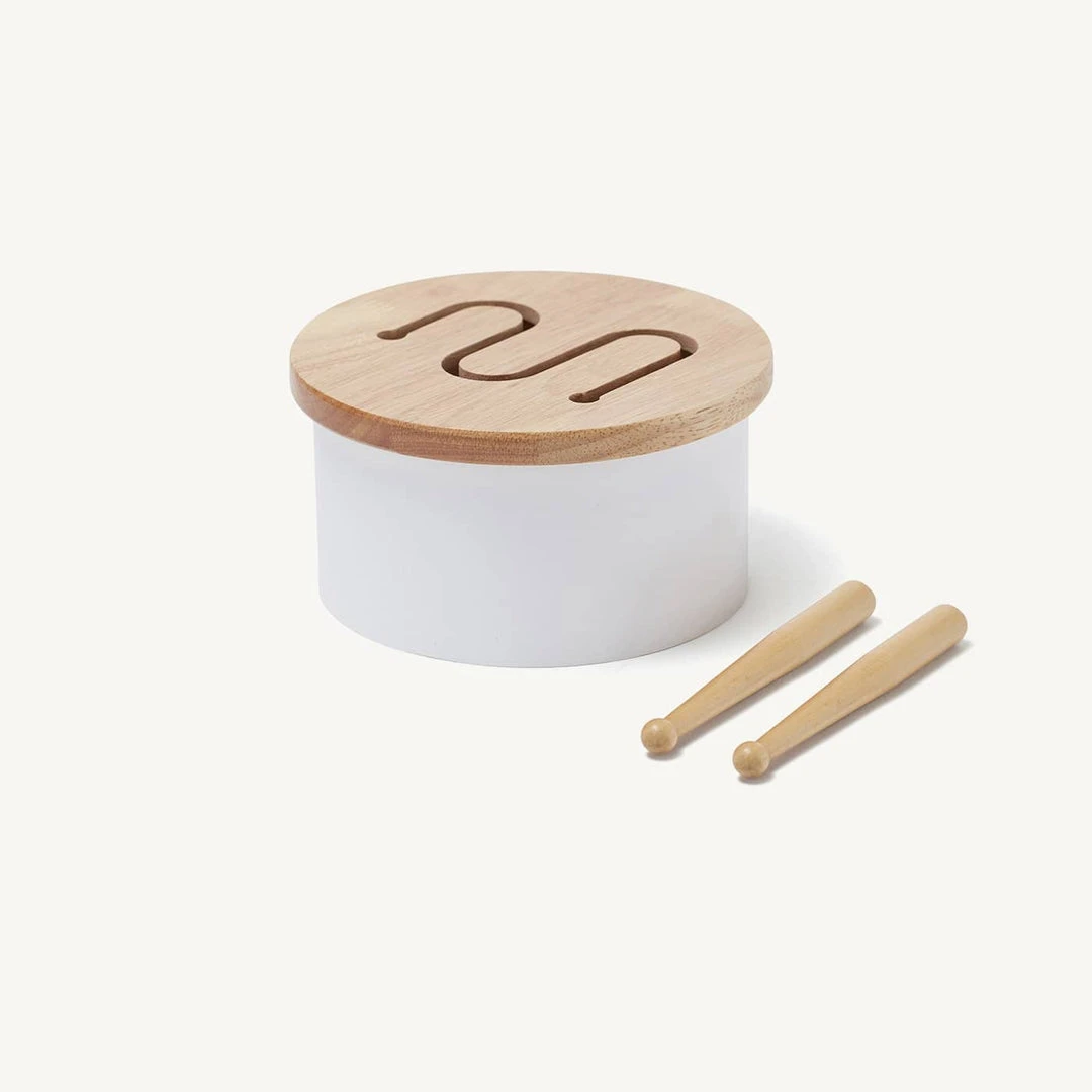 Kids Concept Sale Kid's Concept - White Wooden Toy Drum 3 Kids Concept Sale Kid's Concept - White Wooden Toy Drum