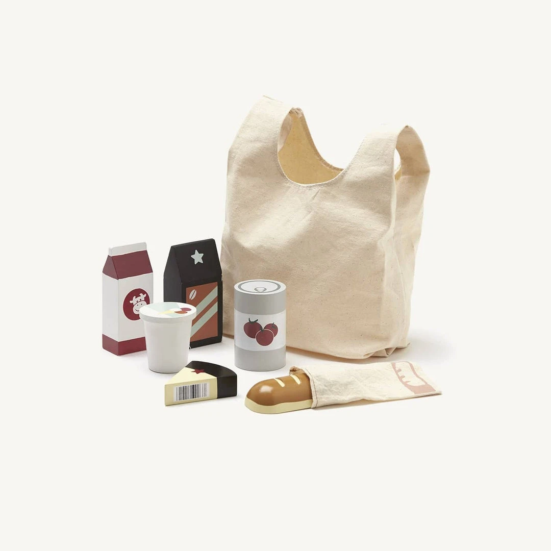 Kids Concept Kid's Concept - KID'S HUB Toy Grocery Shopping Set With Bag 3 Kids Concept Kid's Concept - KID'S HUB Toy Grocery Shopping Set With Bag