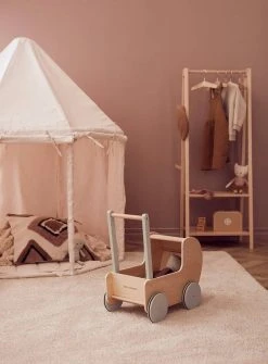 Kids Concept Kid's Concept - Wooden Dolls Pram Natural / Dusty Green