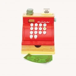 Pretend Play Le Toy Van - Red Honeybake Wooden Cash Register 12 Pretend Play Le Toy Van - Red Honeybake Wooden Cash Register