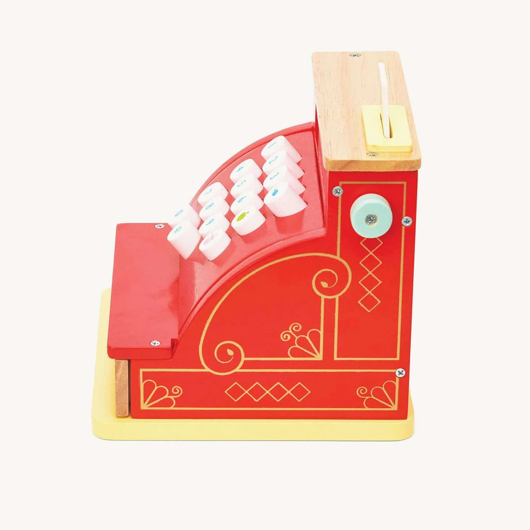 Pretend Play Le Toy Van - Red Honeybake Wooden Cash Register 5 Pretend Play Le Toy Van - Red Honeybake Wooden Cash Register