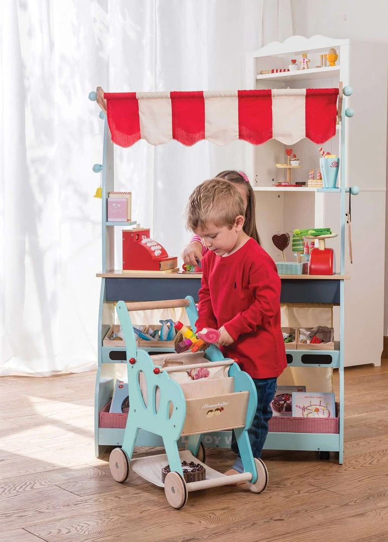Le Toy Van - Honeybake Wooden Shopping Trolley 4 Le Toy Van - Honeybake Wooden Shopping Trolley