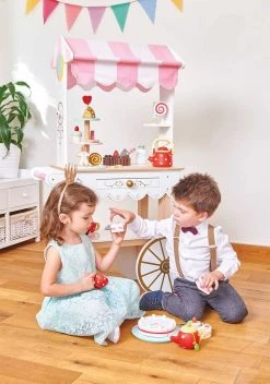 Le Toy Van - Honeybake Three Tier Cake Stand With 7 Cakes Pretend Play