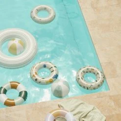 Liewood - Baloo Swim Ring - Stripe: Dusty Mint / Creme De La Creme