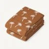 Liewood - Lewis Organic Cotton Muslin Cloth 2-Pack - Palms / Almond 1 Liewood - Lewis Organic Cotton Muslin Cloth 2-Pack - Palms / Almond
