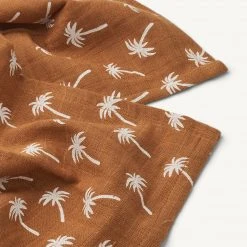 Liewood - Lewis Organic Cotton Muslin Cloth 2-Pack - Palms / Almond