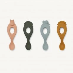 Liewood - Liva Silicone Spoon 4-pack - Safari / Rose Multi Mix Sale