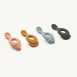 Liewood - Liva Silicone Spoon 4-pack - Safari / Rose Multi Mix Sale