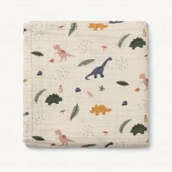 Liewood - Ben Organic Cotton Muslin Swaddle Print - Dino Mix Sale