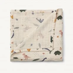 Liewood - Ben Organic Cotton Muslin Swaddle Print - Dino Mix Sale