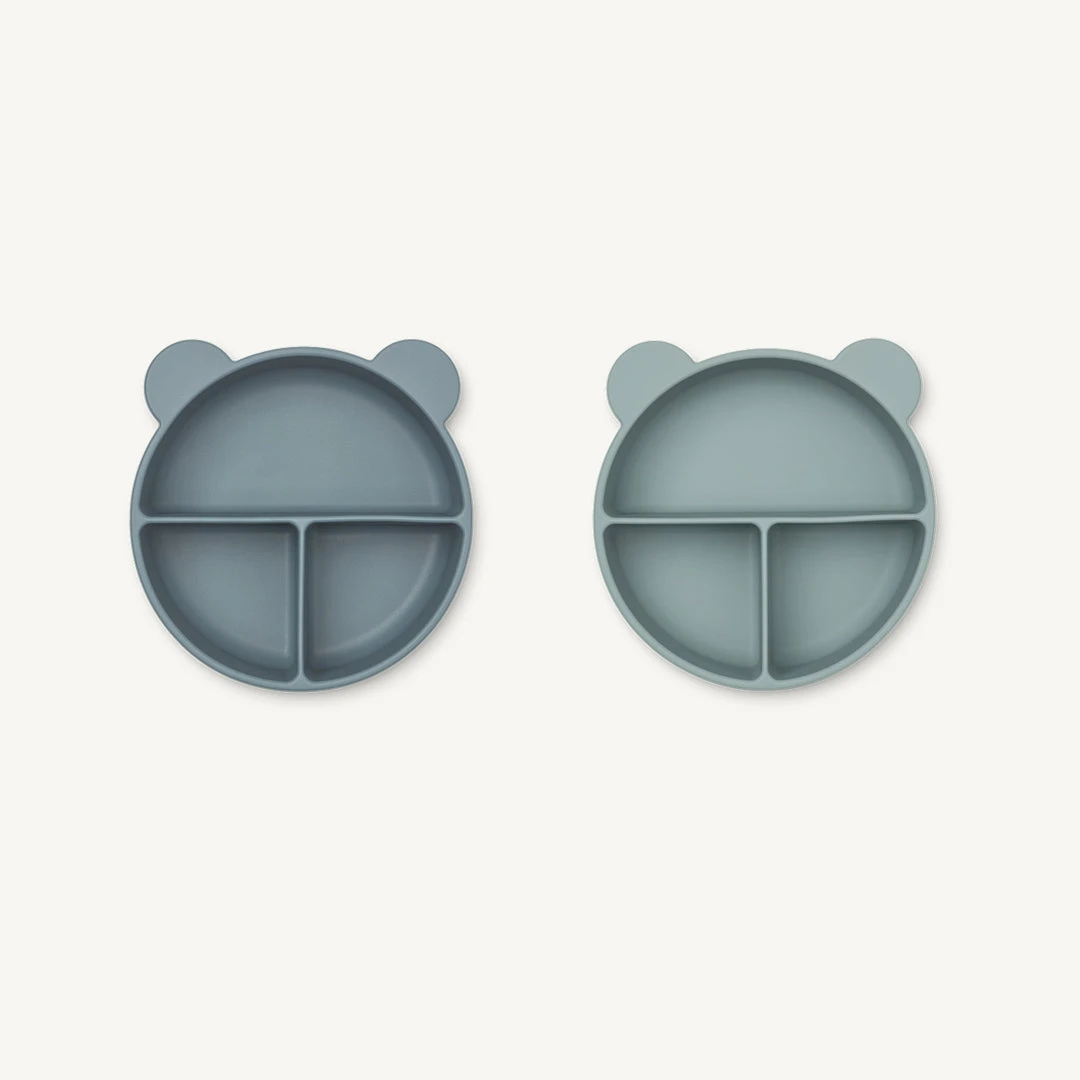 Liewood - Connie Divider Bowl 2-Pack - Whale Blue Mix