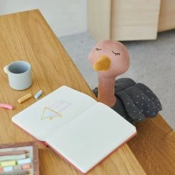 Soft Toys Liewood - Charlotte Ostrich Teddy 30 Cm - Dark Grey Melange