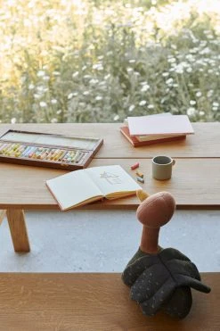 Soft Toys Liewood - Charlotte Ostrich Teddy 30 Cm - Dark Grey Melange