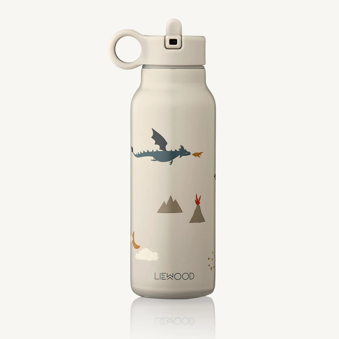 Liewood - Falk Water Bottle 350 Ml - Little Dragon / Dark Sandy Mix 3 Liewood - Falk Water Bottle 350 Ml - Little Dragon / Dark Sandy Mix