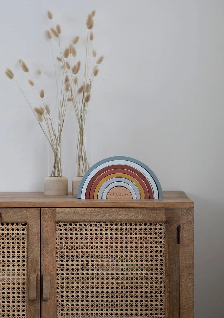 Activity Toys Little Dutch - Wooden Rainbow Stacker Pure & Nature 6 Activity Toys Little Dutch - Wooden Rainbow Stacker Pure & Nature