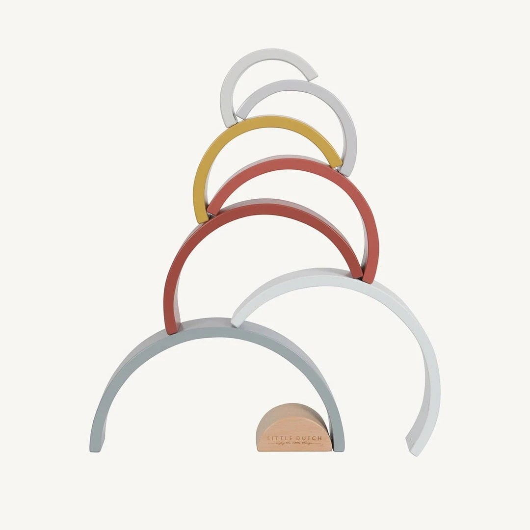 Activity Toys Little Dutch - Wooden Rainbow Stacker Pure & Nature 10 Activity Toys Little Dutch - Wooden Rainbow Stacker Pure & Nature