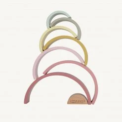 Little Dutch - Wooden Rainbow Stacker Pink 15 Little Dutch - Wooden Rainbow Stacker Pink
