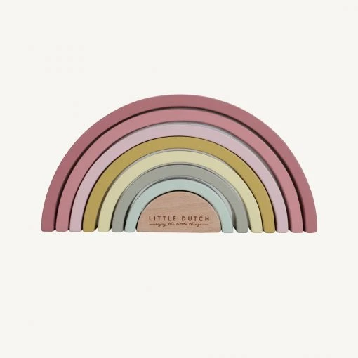 Little Dutch - Wooden Rainbow Stacker Pink