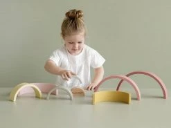 Little Dutch - Wooden Rainbow Stacker Pink 19 Little Dutch - Wooden Rainbow Stacker Pink