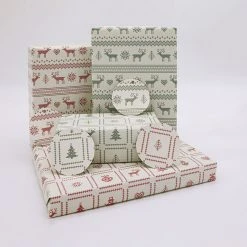 All Mamas Children Sales Store 62 The LittleGreen Wrapping Company Retro Festive Knits Recyclable Wrapping Paper & Tags