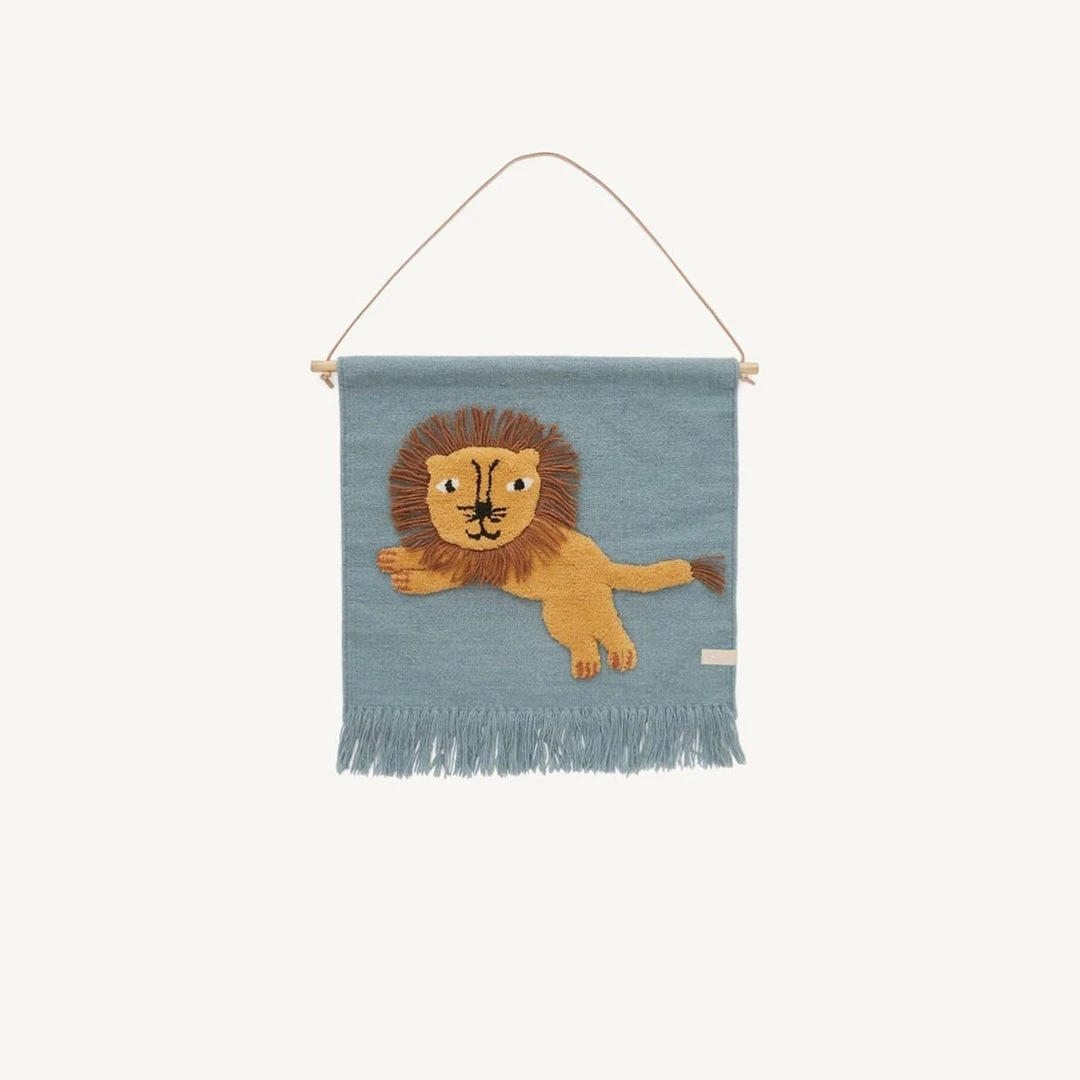 Rugs, Cushions & Wall Hangings OYOY - Jumping Lion Wallhanger 3 Rugs, Cushions & Wall Hangings OYOY - Jumping Lion Wallhanger