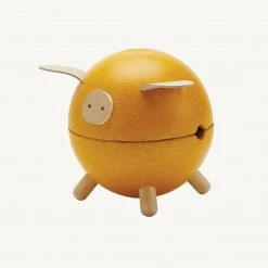 Plan Toys - Piggy Bank In Yellow Quirky Toys