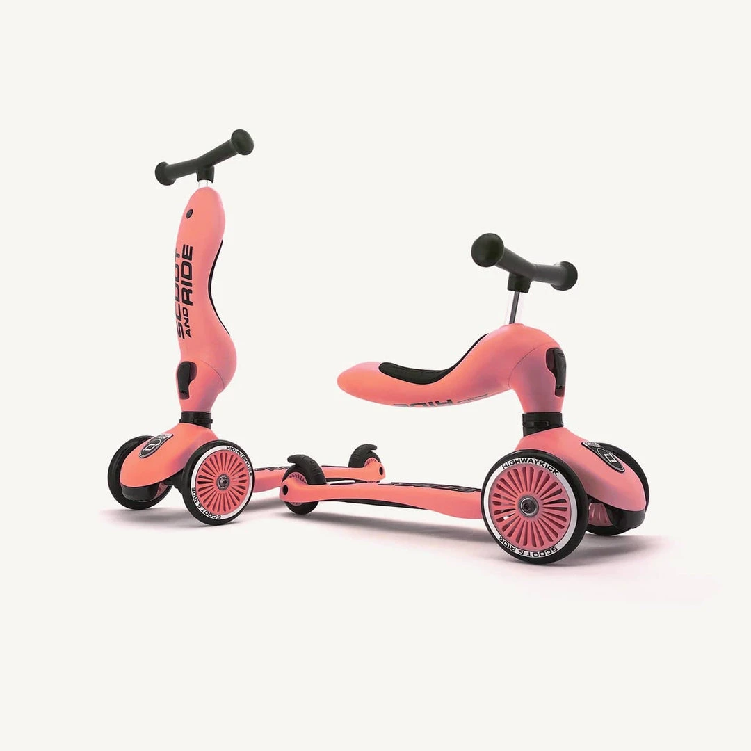Scoot And Ride 2 In 1 Balance Bike / Scooter - Highwaykick 1 In Peach 3 Scoot And Ride 2 In 1 Balance Bike / Scooter - Highwaykick 1 In Peach