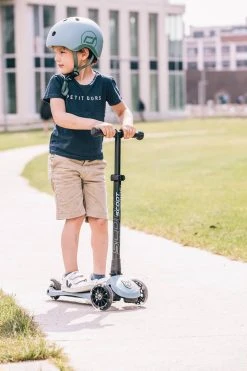 Scoot And Ride Helmet With LED Light S/M - Steel