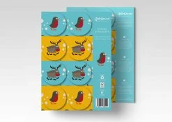 The LittleGreen Wrapping Company Reindeer & Robins Recyclable Wrapping Paper & Tags